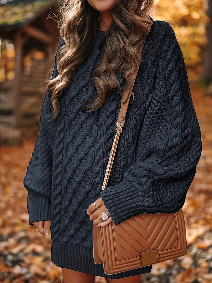 Elowen | Cosy Cable-Knit Jumper Dress