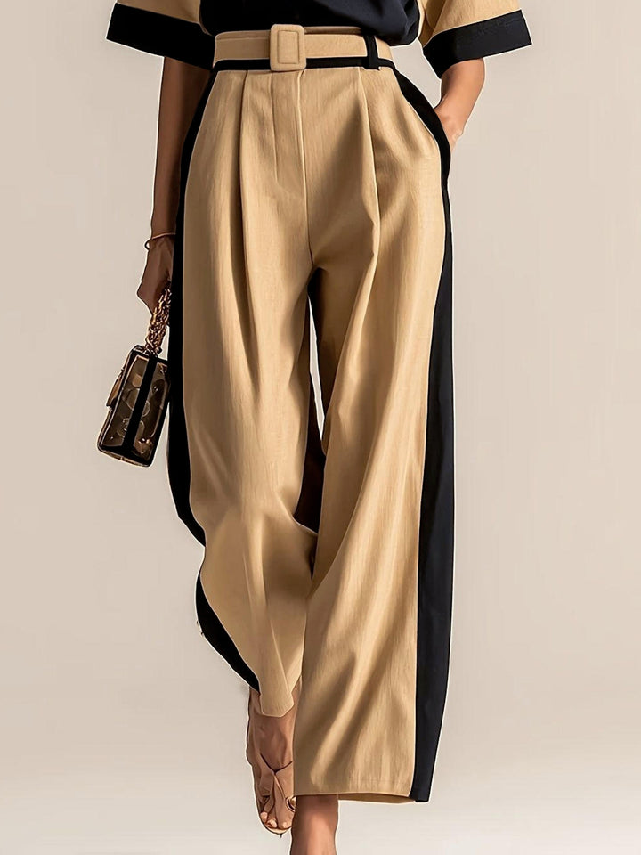 Belinda | Contrast-Trim Two-Piece Set