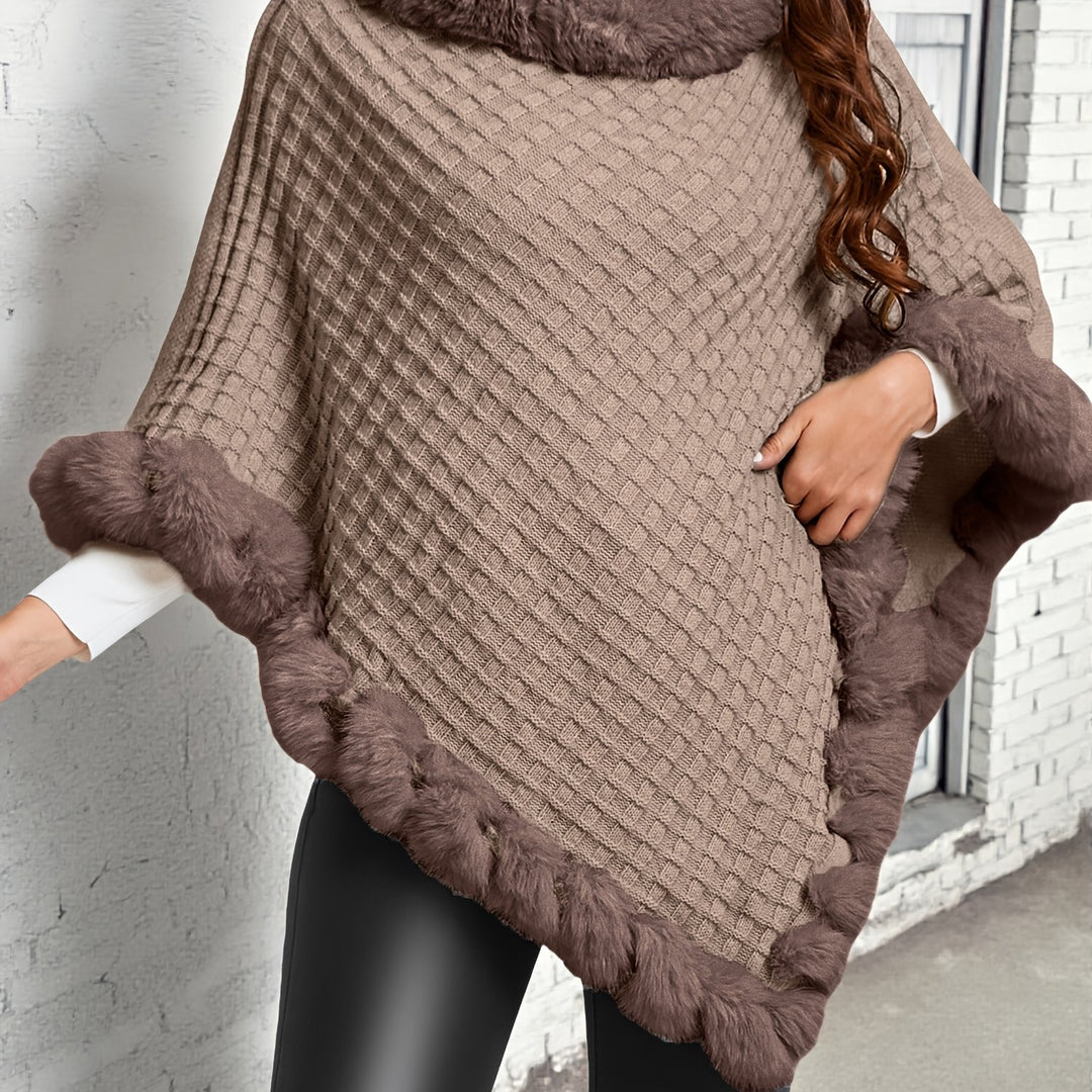Rosabel | Cosy Fur-Trim Poncho