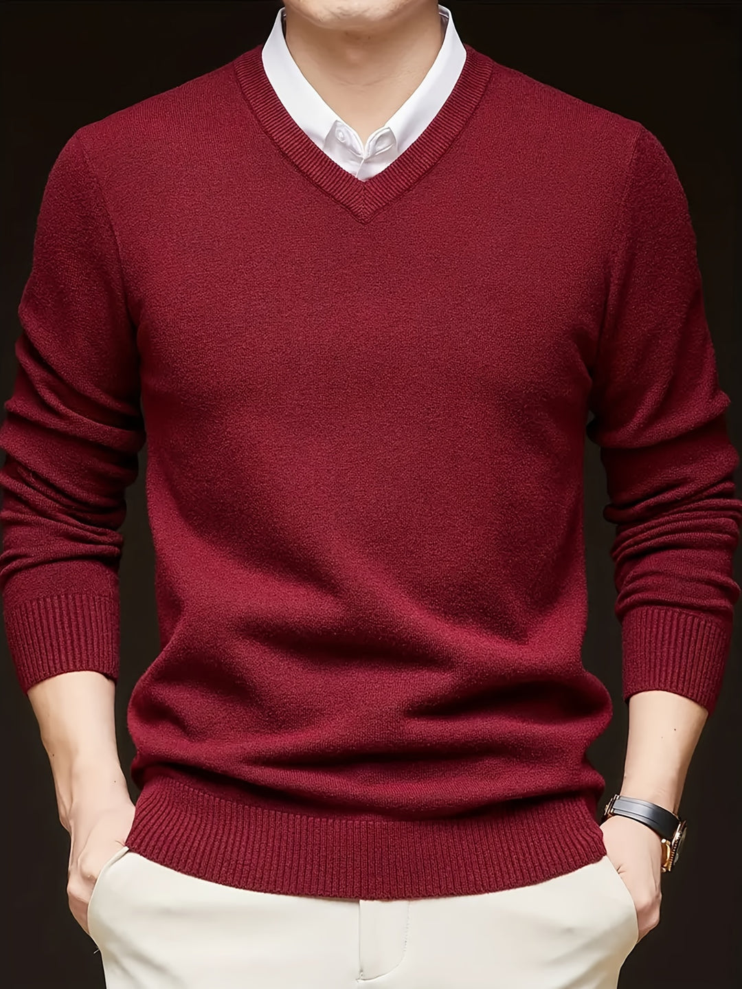 Nigel | Refined V-Neck Jumper