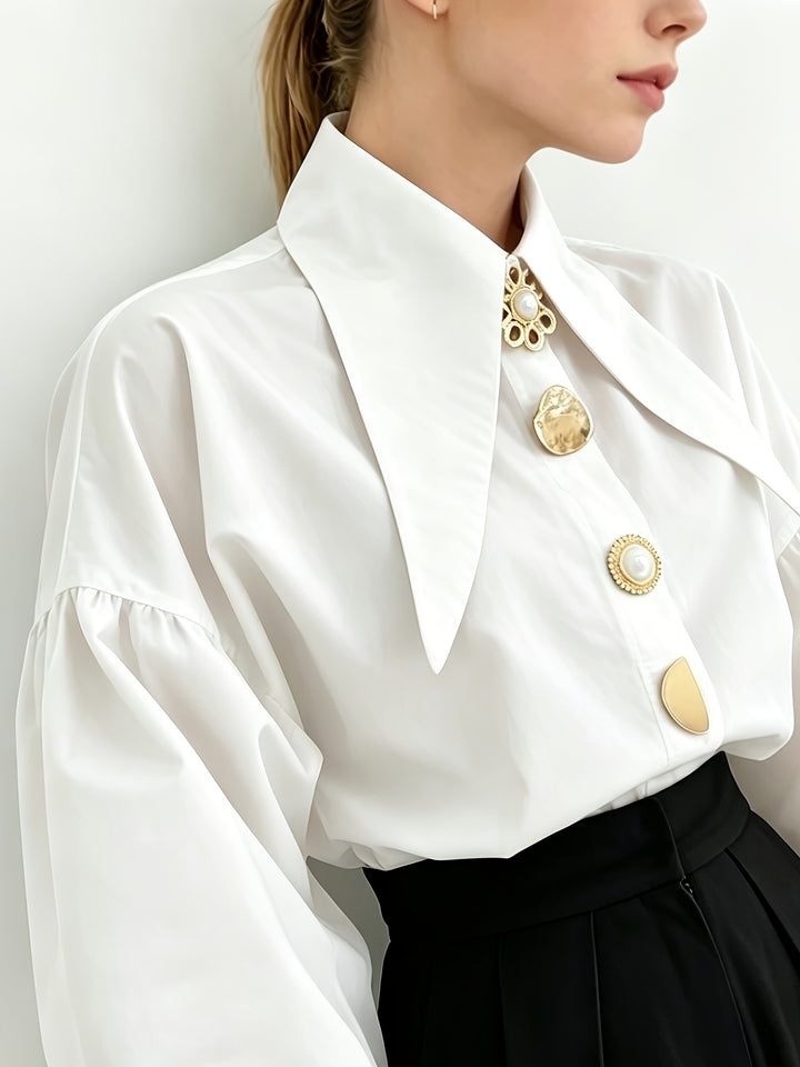 Vivienne | Statement Lapel Blouse