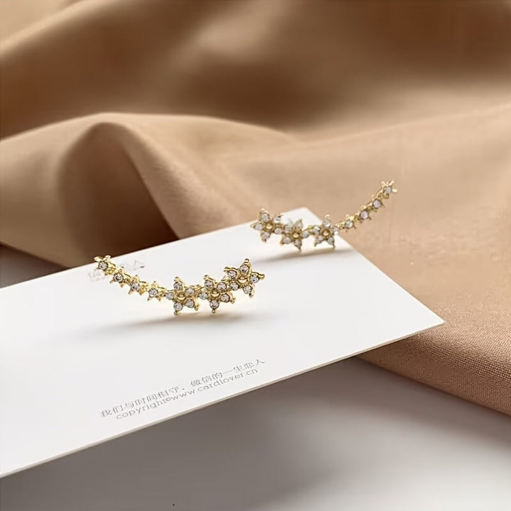 Constance | Timeless Floral Climber Earrings