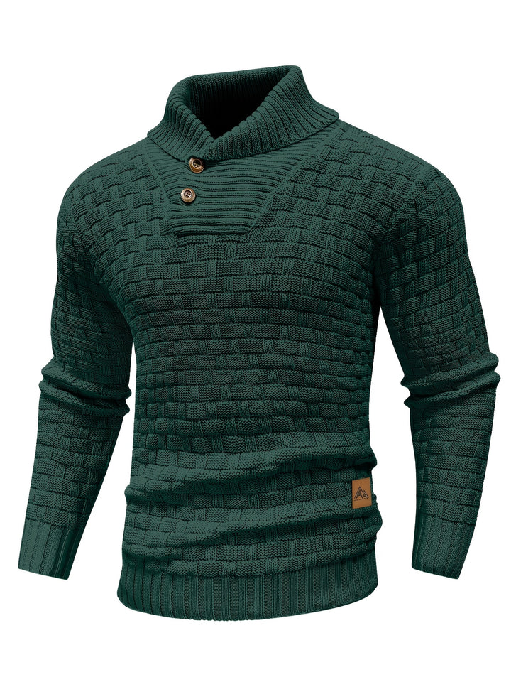 Barrett | Textured Shawl-Collar Jumper