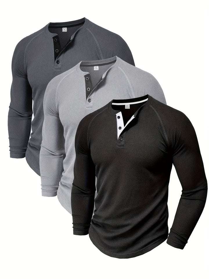 Tobias | Refined Button-Placket Henley Top