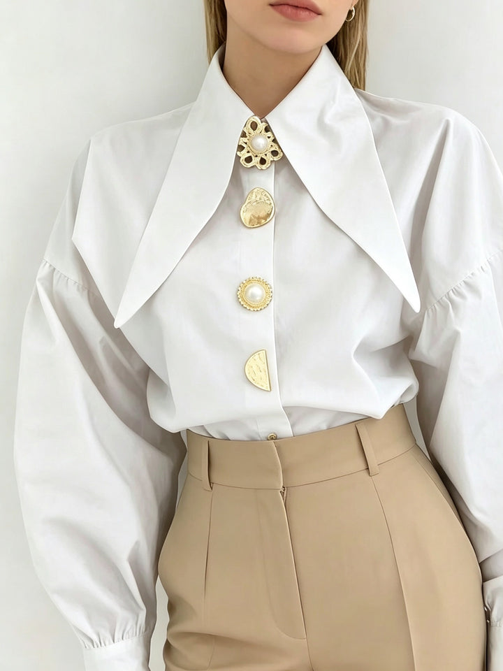 Vivienne | Statement Lapel Blouse
