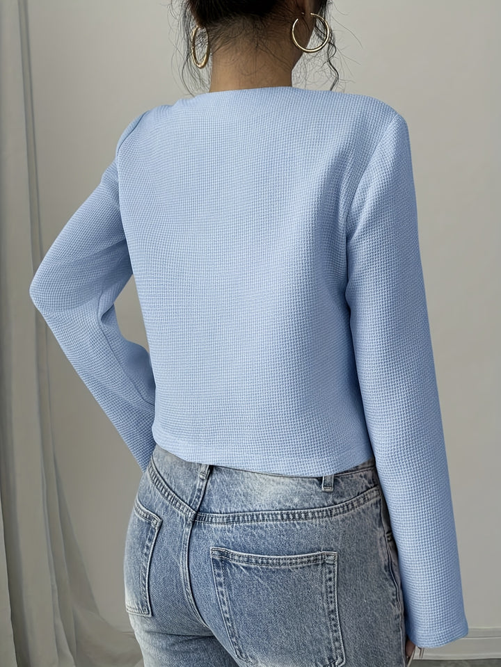 Adele | Bow-Detail Cropped Jacket