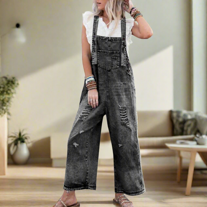 Heidi | Premium Vintage Style Plain Jumpsuit