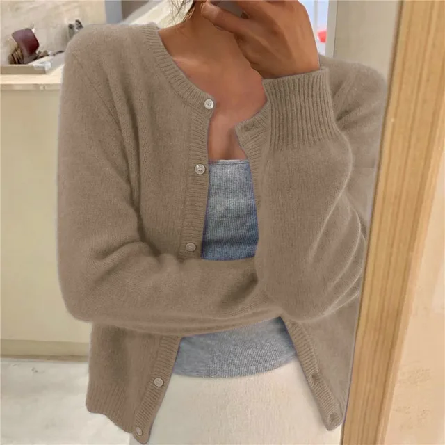 Fleur | Soft Round-Neck Cardigan