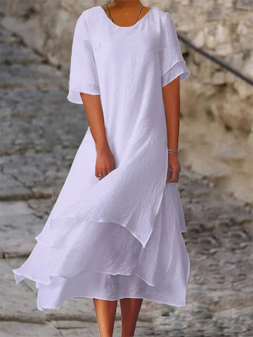Margot | Flowing Layered Midi Dress