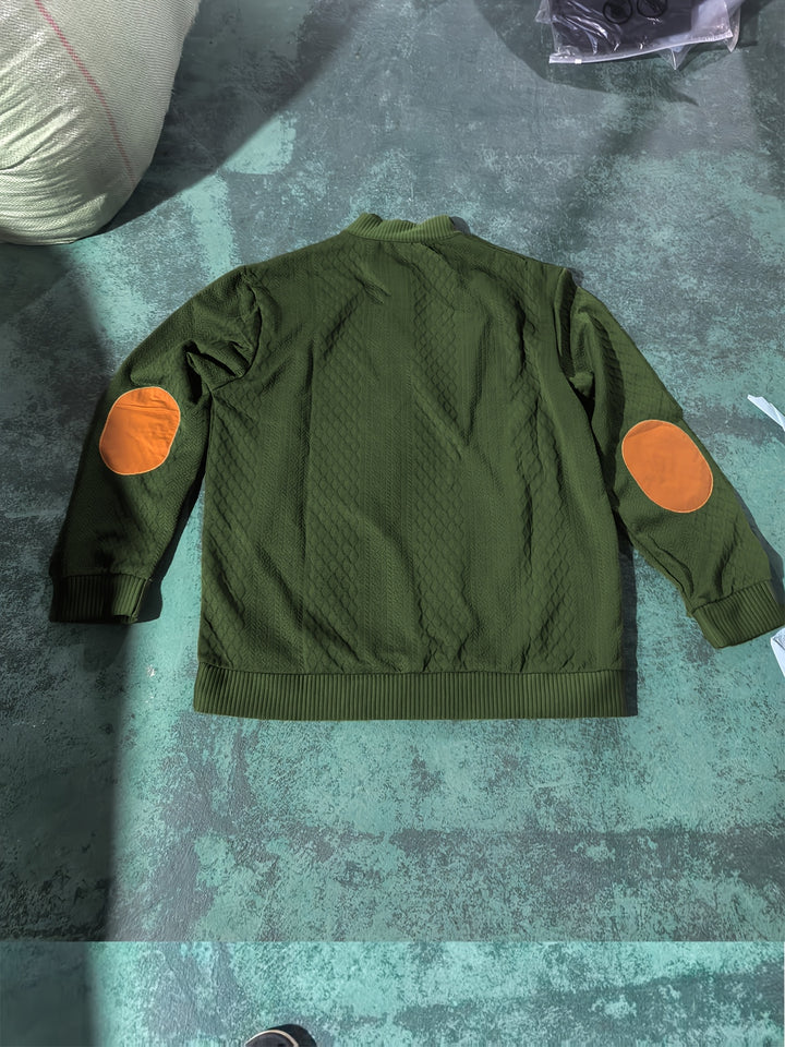 Gabriel | Textured Stand-Collar Jumper