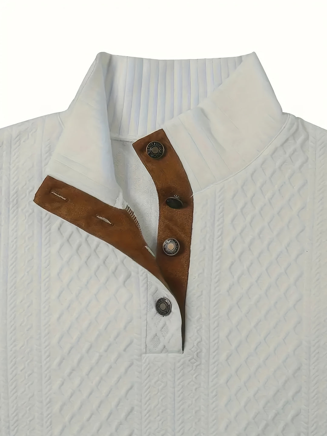 Gabriel | Textured Stand-Collar Jumper