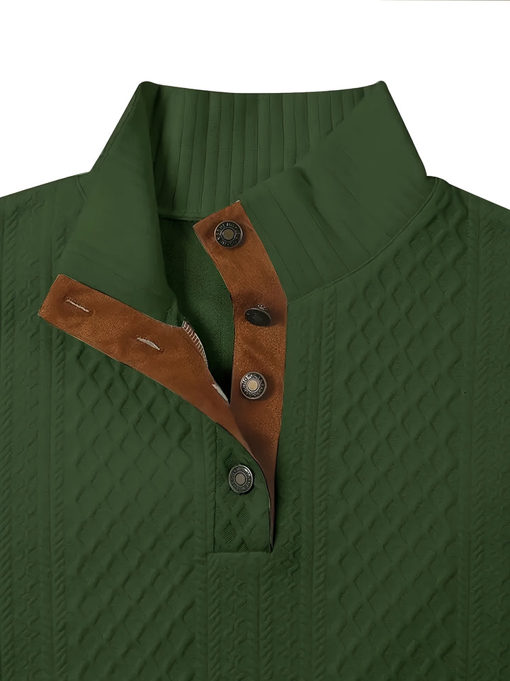 Gabriel | Textured Stand-Collar Jumper