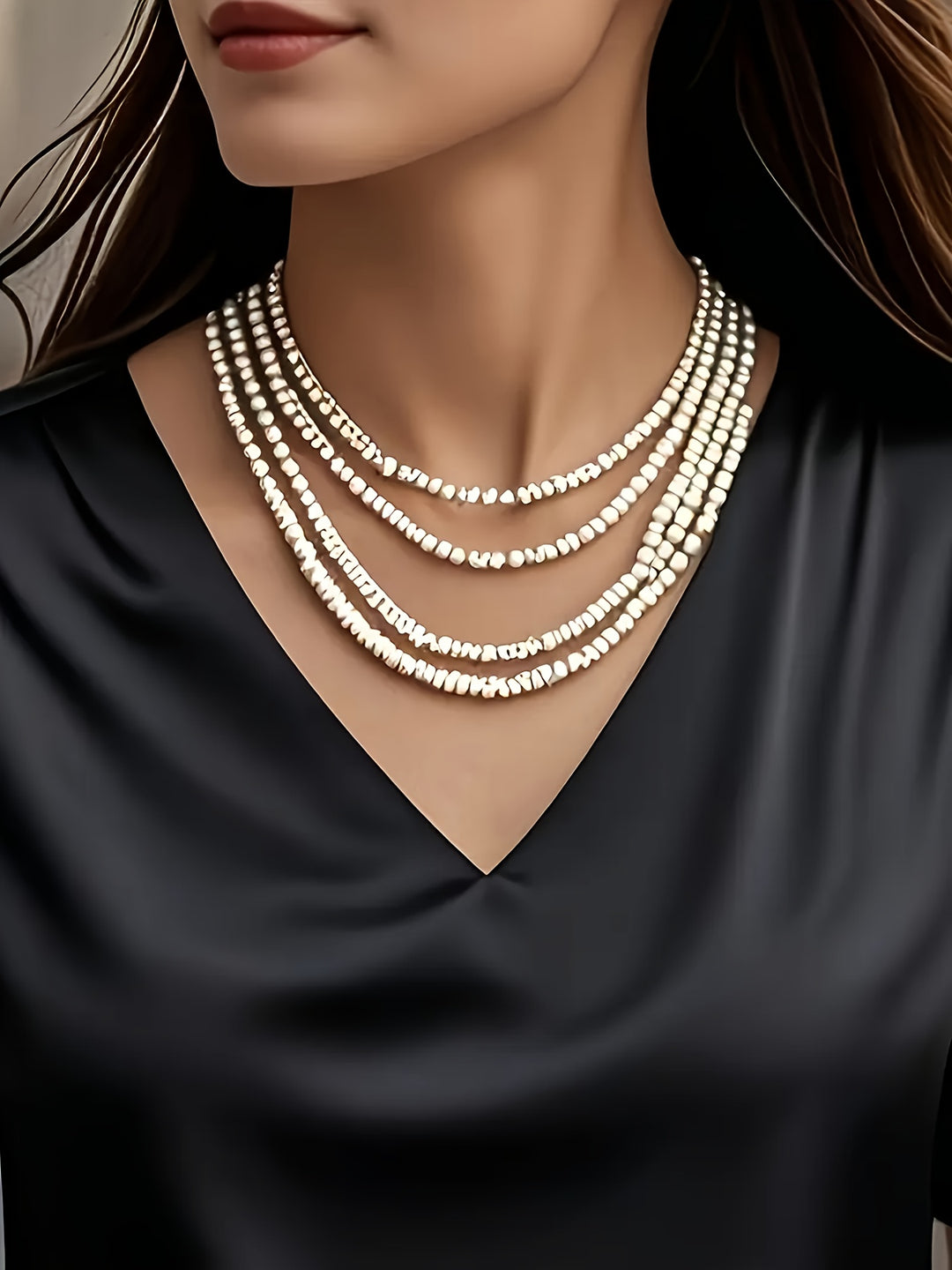Katherine | Draped V-Neck Blouse