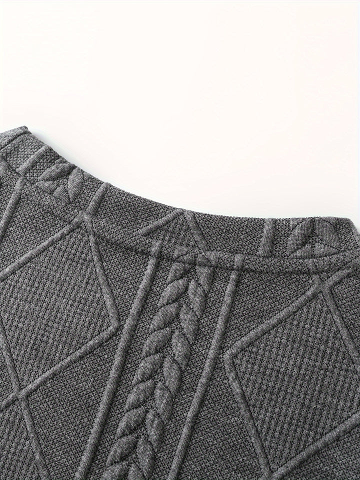 Clifford | Textured Knit-Look Long Sleeve Top