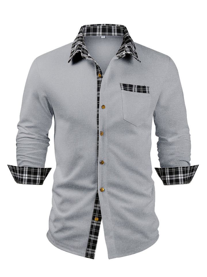 Curtis | Textured Contrast-Trim Shirt