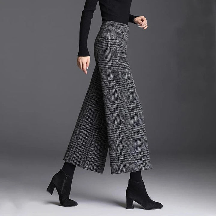 Jenny | Checked Wide-Leg Trousers
