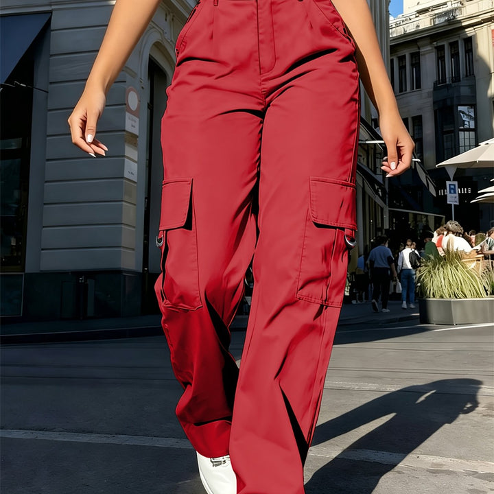 Sadie | High-Waisted Wide-Leg Cargo Trousers
