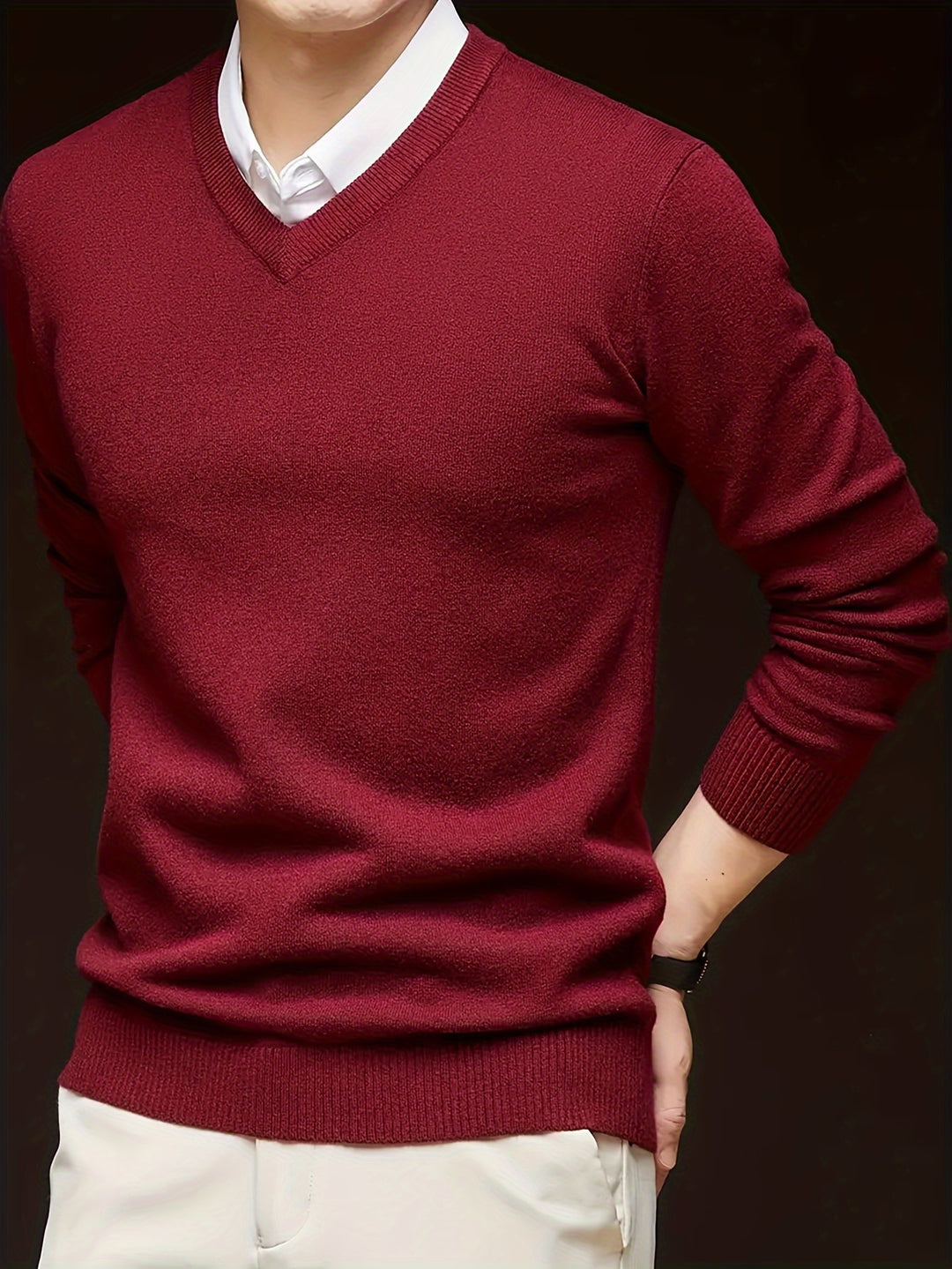 Nigel | Refined V-Neck Jumper