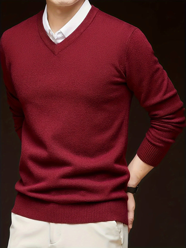 Nigel | Refined V-Neck Jumper
