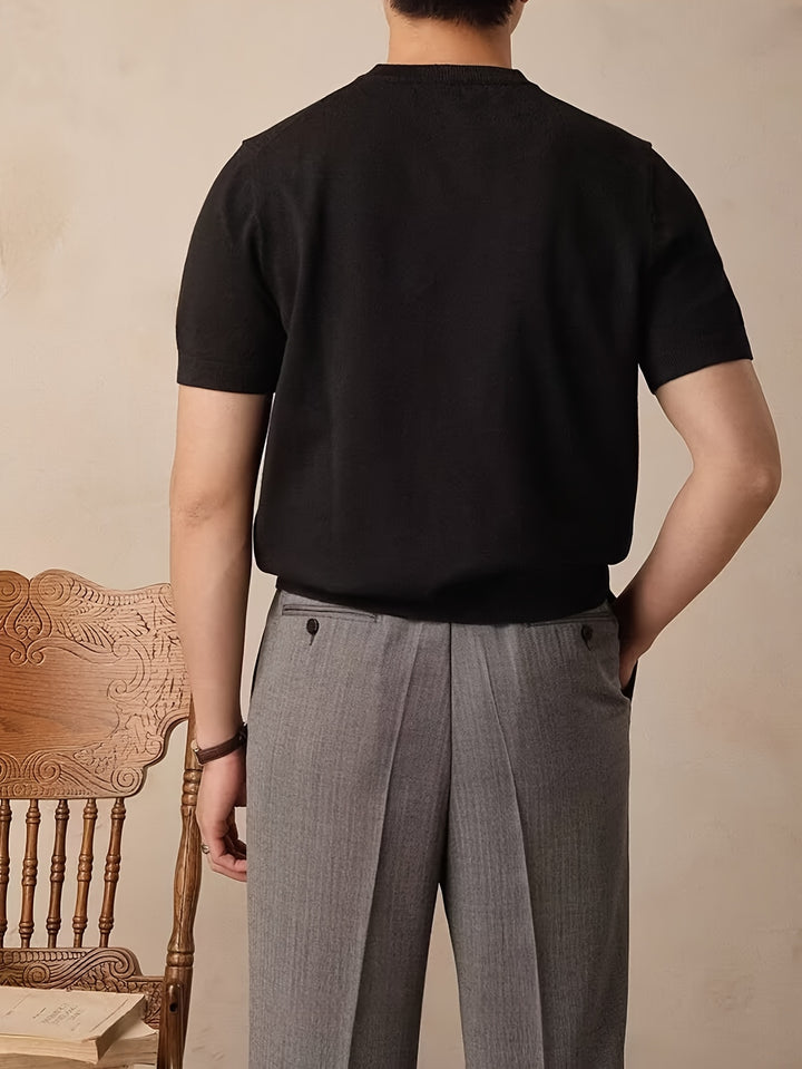 Rowland | Refined Short-Sleeve Knit Top