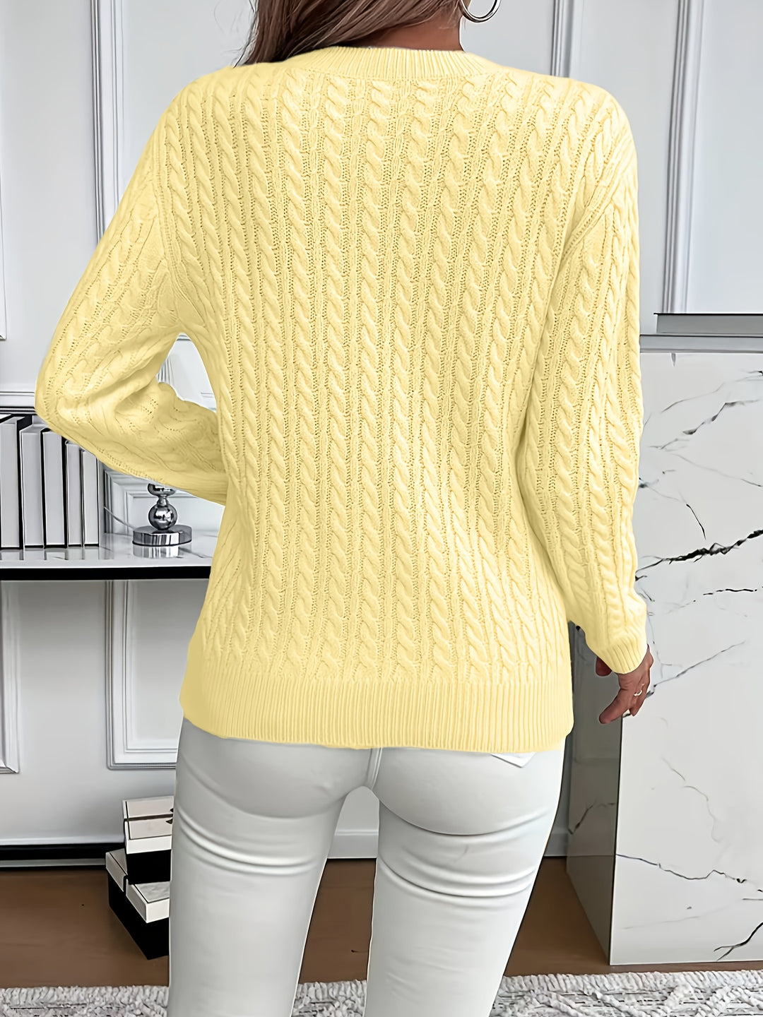 Lorelei | Cable-Knit Round Neck Sweater