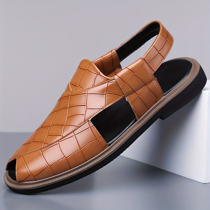 Nathaniel | Woven-Effect Slip-On Sandals