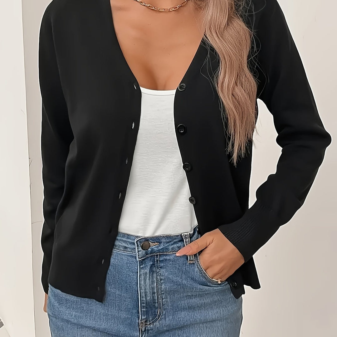 Annabel | Button-Front V-Neck Cardigan