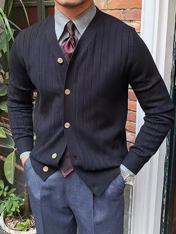 Alistair | Ribbed Button-Up Cardigan