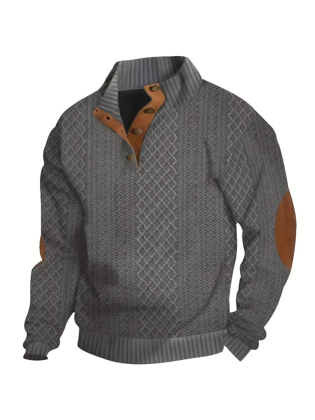 Gabriel | Textured Stand-Collar Jumper