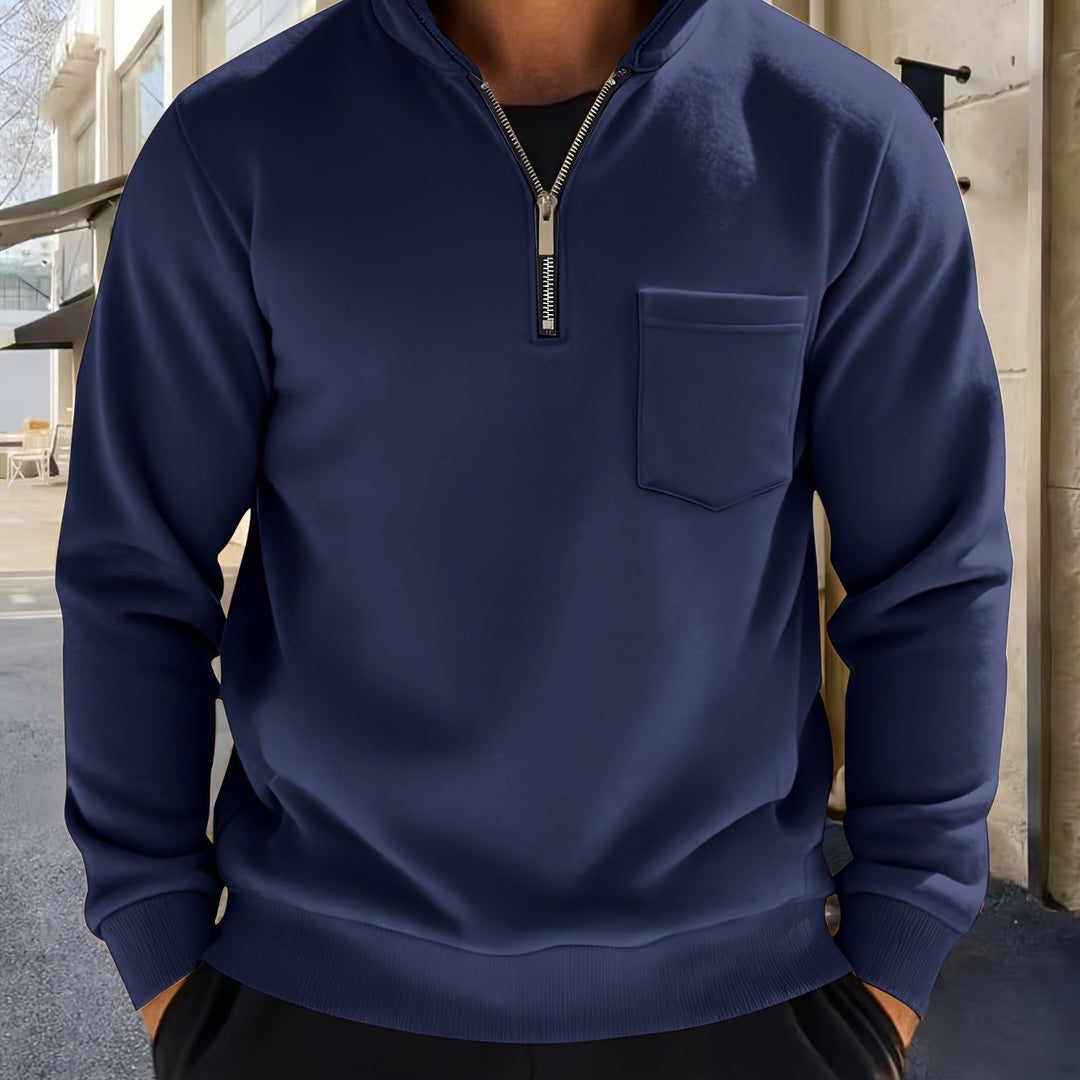 Trevor | Half-Zip Stand Collar Pullover