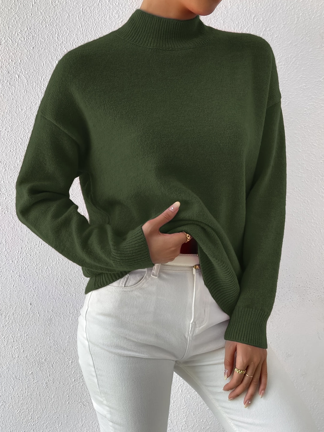 Simone | Relaxed Mock Neck Jumper