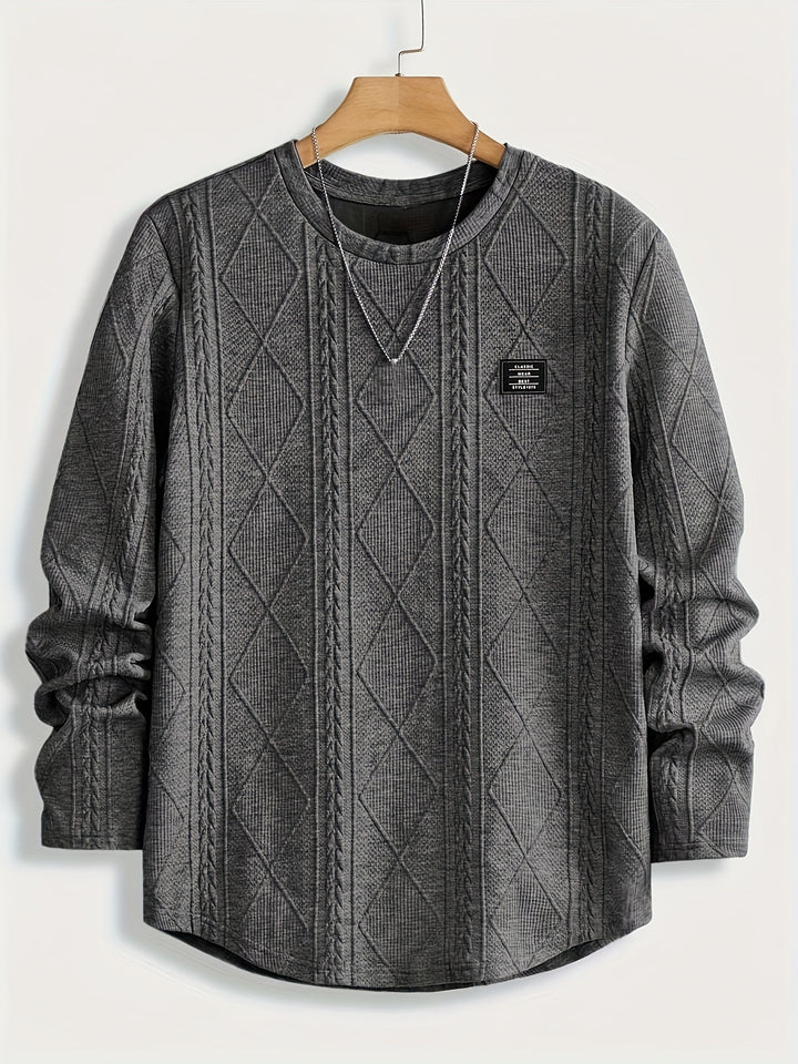Clifford | Textured Knit-Look Long Sleeve Top