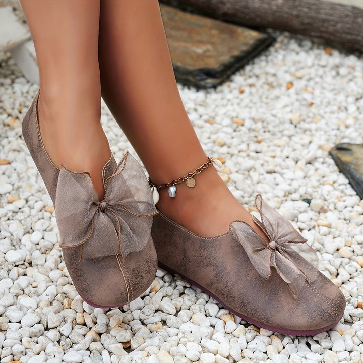 Lucinda | Butterfly Ribbon Lightweight Slip-On Shoes