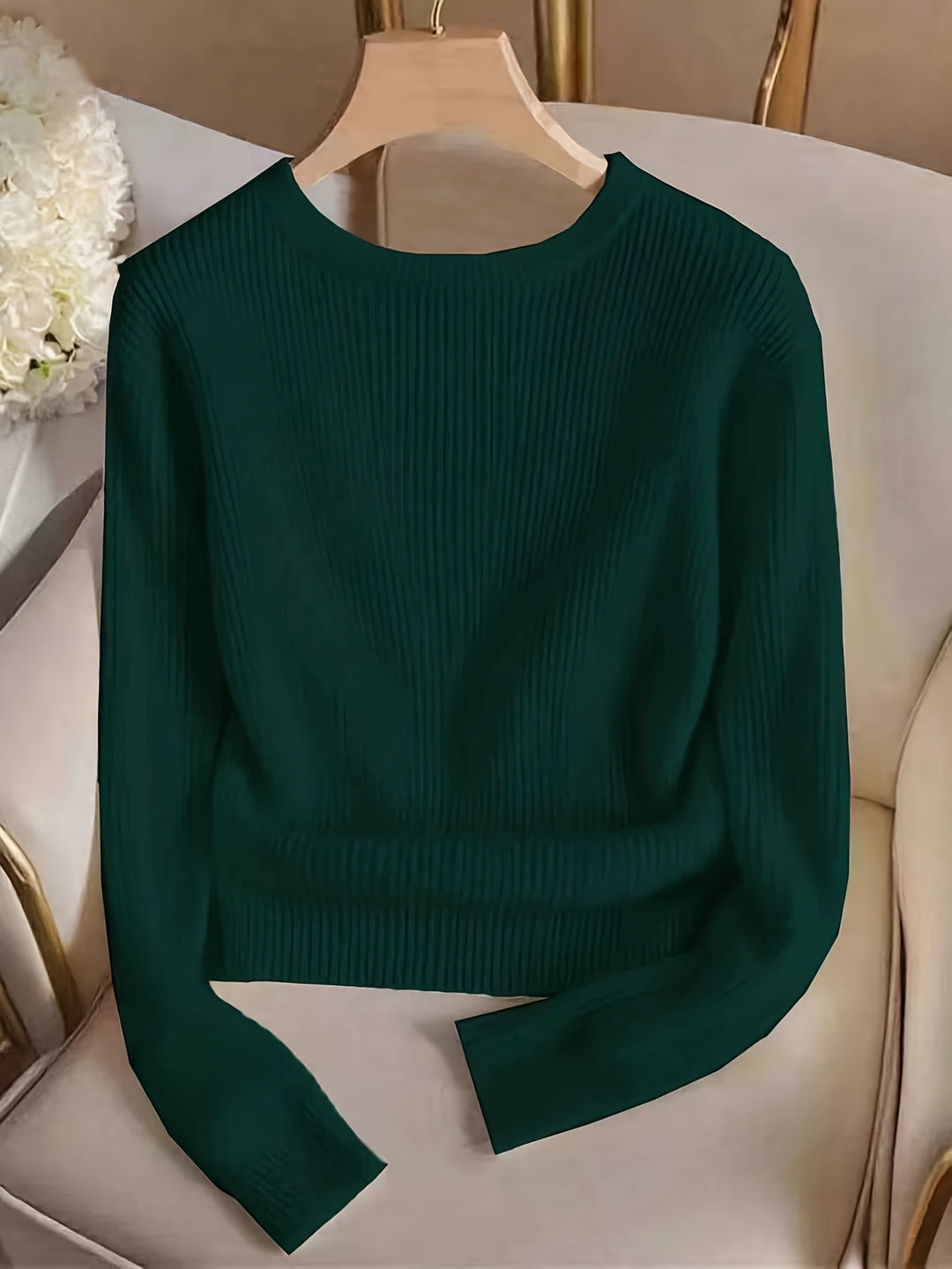 Gwendolyn | Ribbed Button-Cuff Jumper