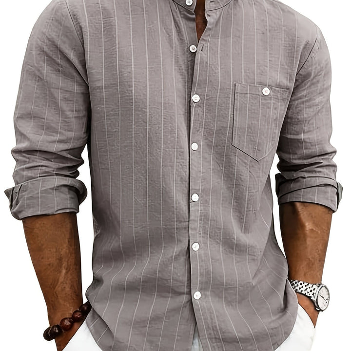 Wesley | Refined Striped Long-Sleeve Shirt