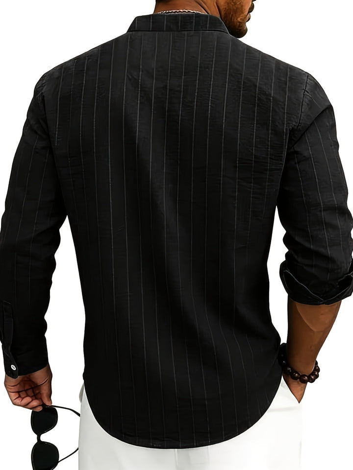 Wesley | Refined Striped Long-Sleeve Shirt