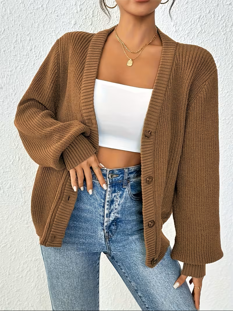 Marlowe | Relaxed Button-Front Cardigan