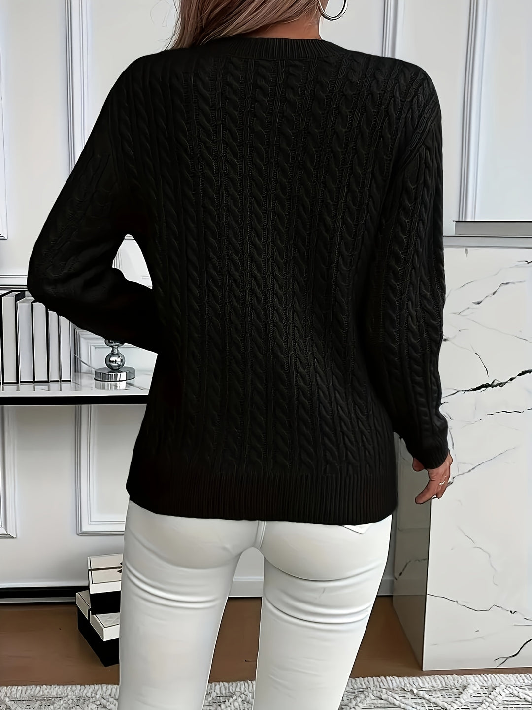 Lorelei | Cable-Knit Round Neck Sweater