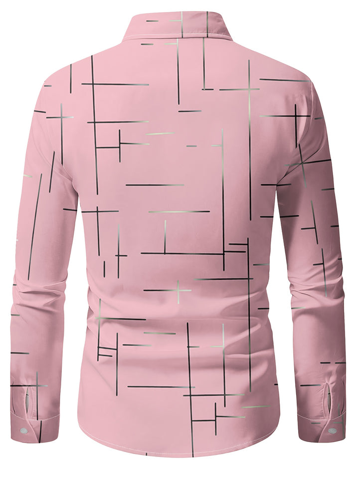 Spencer | Modern Line-Print Shirt
