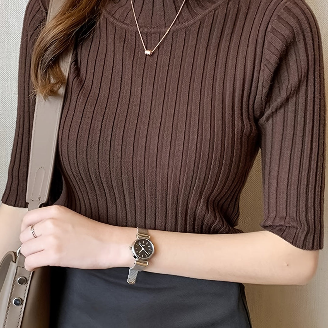 Whitney | Refined Mock-Neck Top