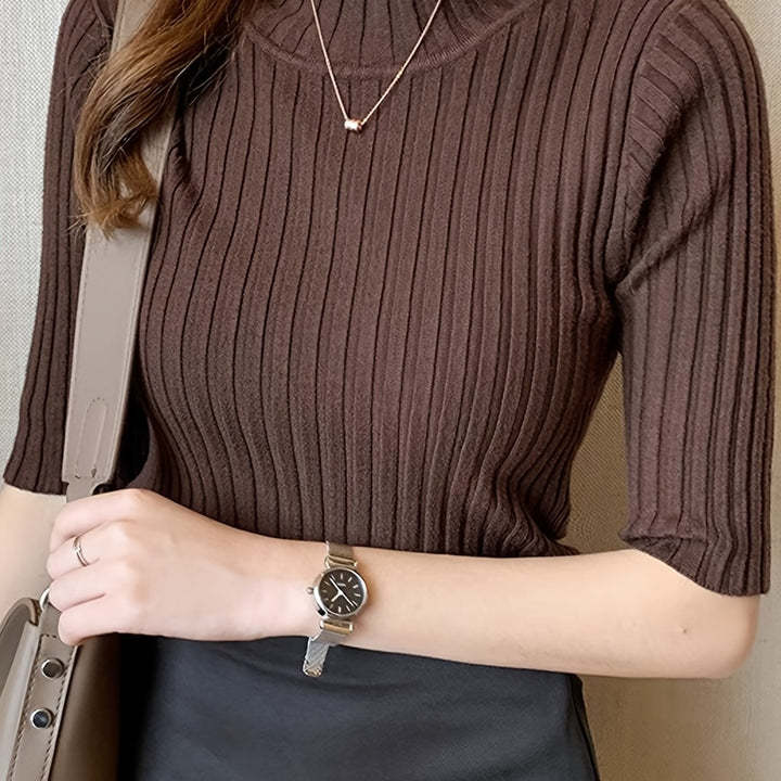 Whitney | Refined Mock-Neck Top