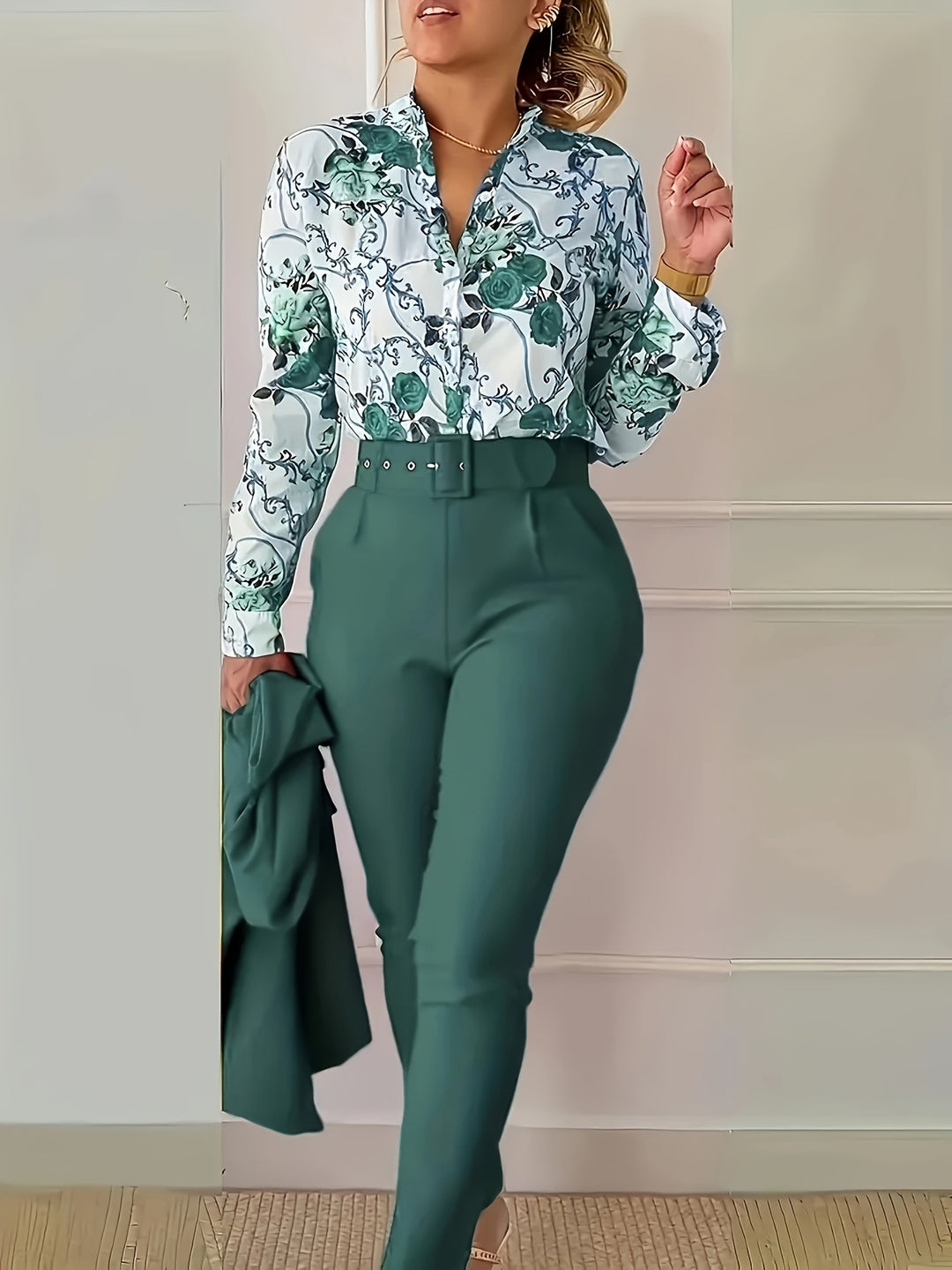 Marlene | Elegant Floral Two-Piece Set