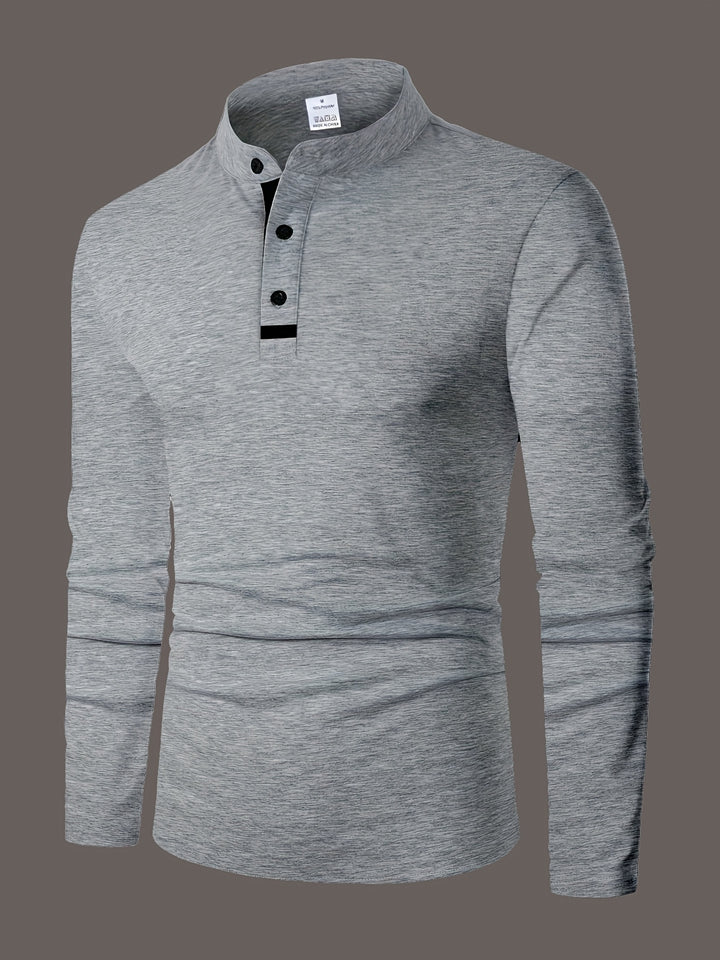 Reginald | Refined Long-Sleeve Henley Shirt