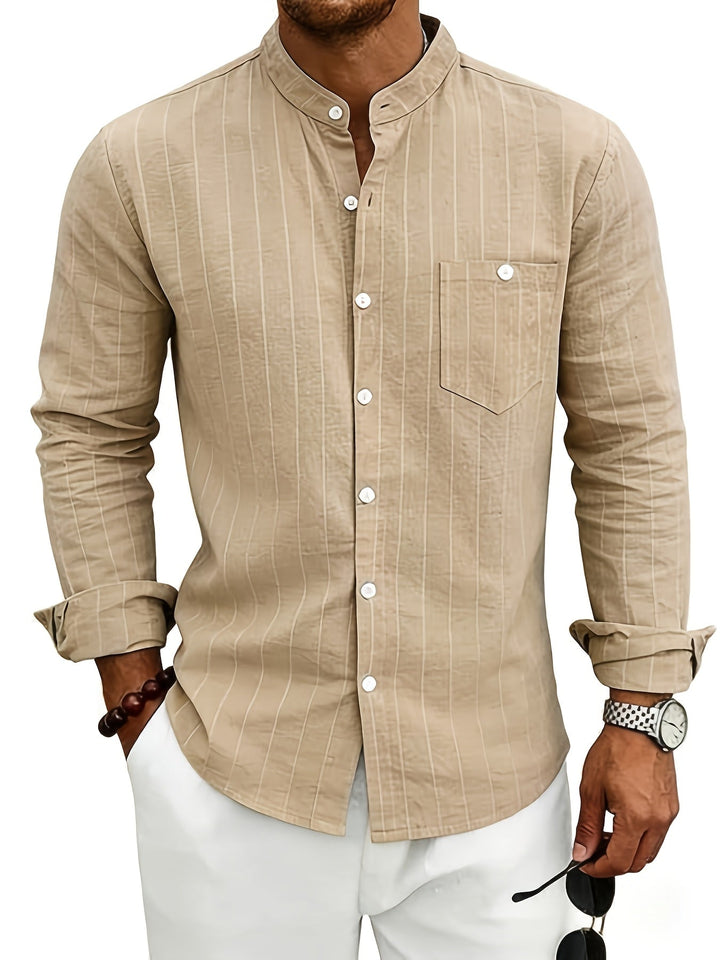 Wesley | Refined Striped Long-Sleeve Shirt