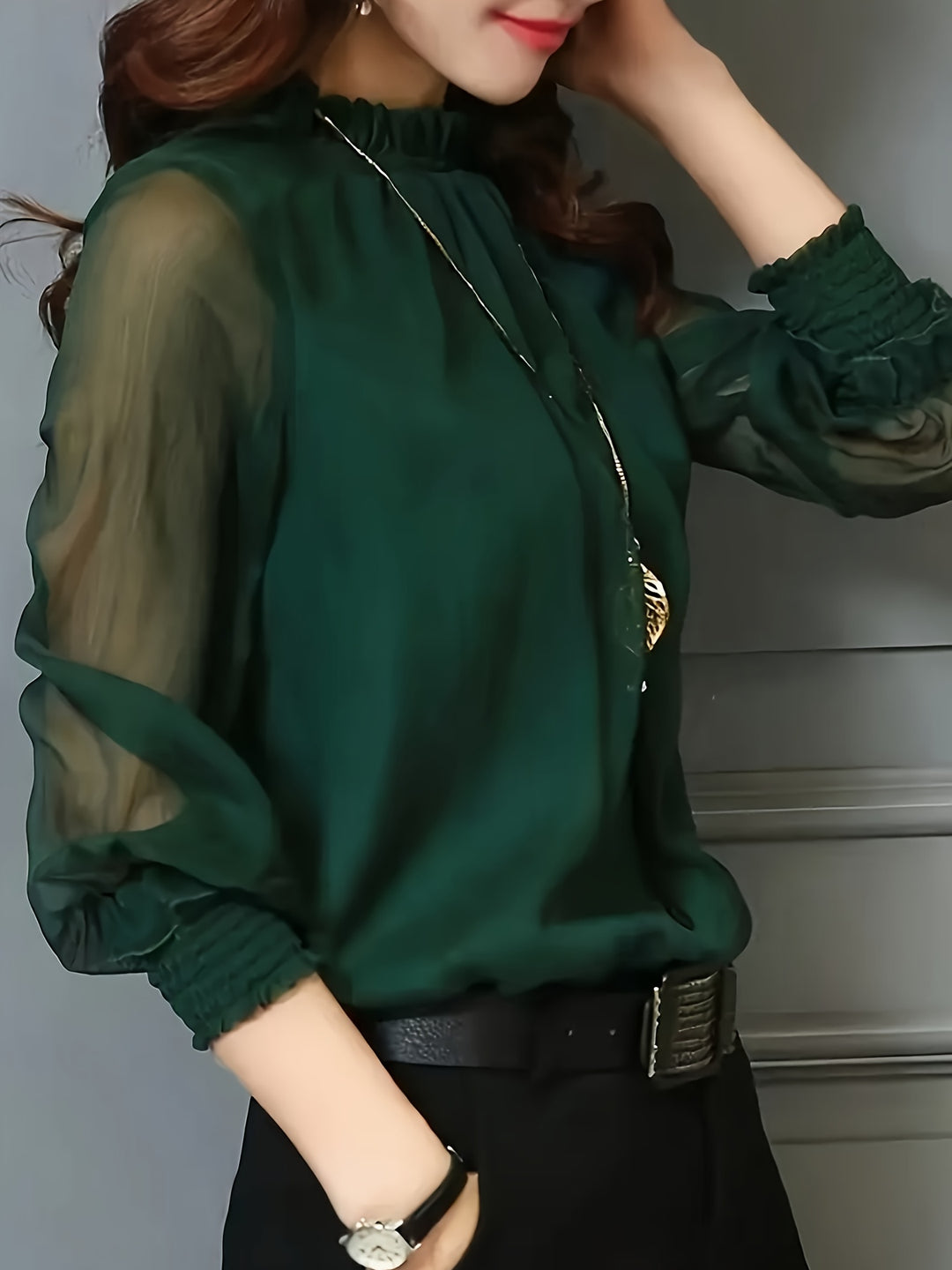 Rowena | Stand-Collar Blouse