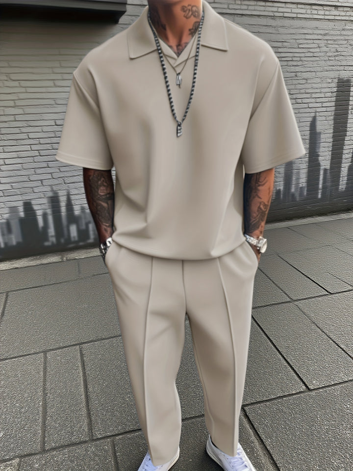 Rhett | Refined Short-Sleeve Two-Piece Set