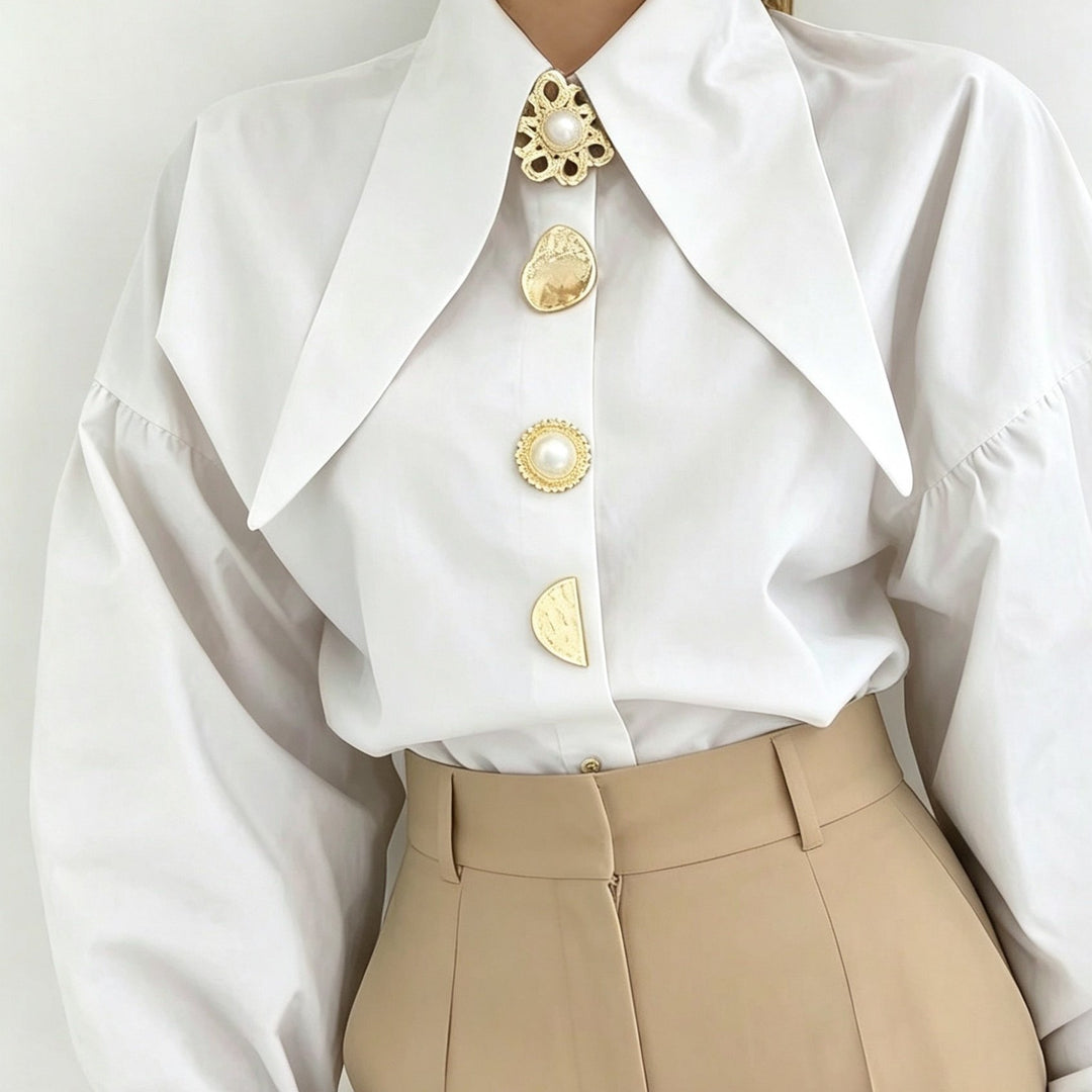 Vivienne | Statement Lapel Blouse