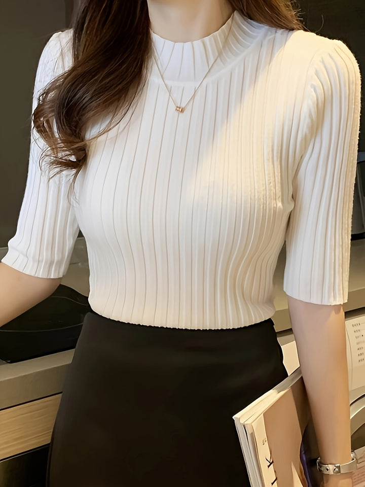Whitney | Refined Mock-Neck Top