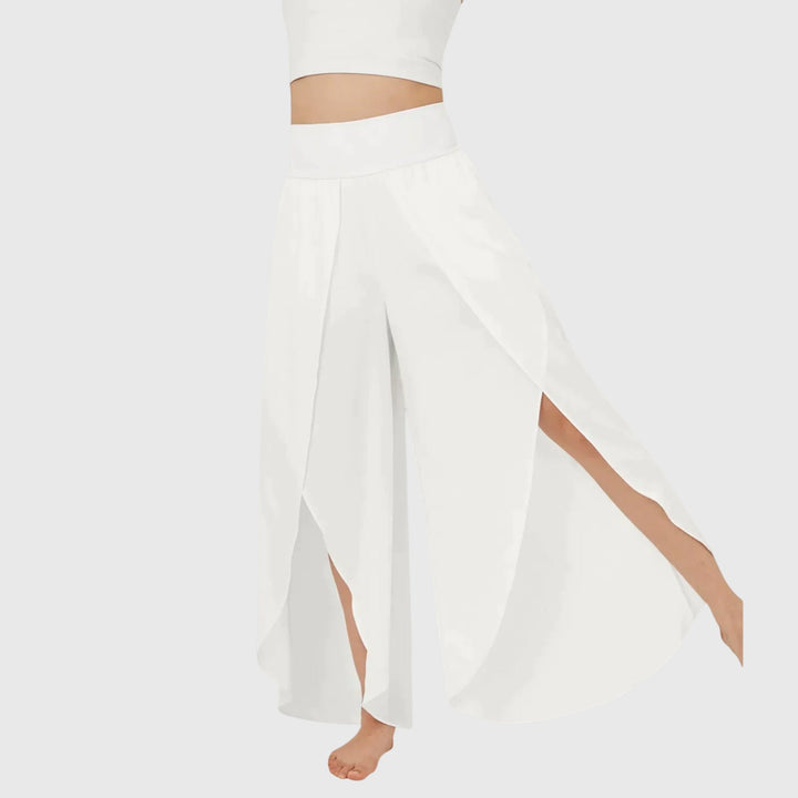 Selene | Flowing Wide-Leg Split Trousers