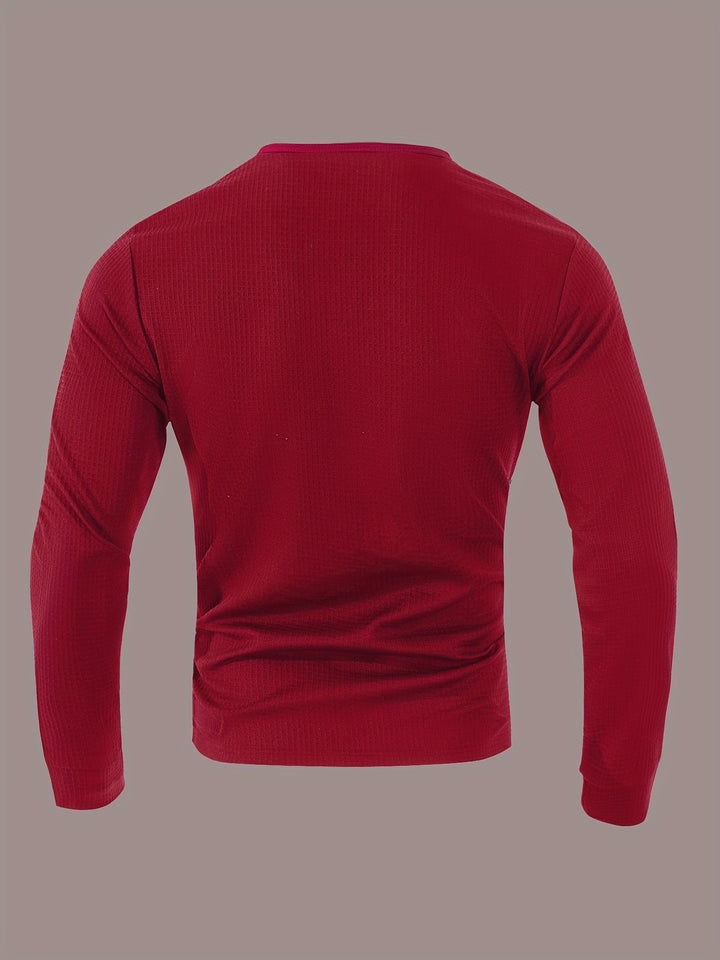 Sawyer | Textured Contrast Henley Shirt